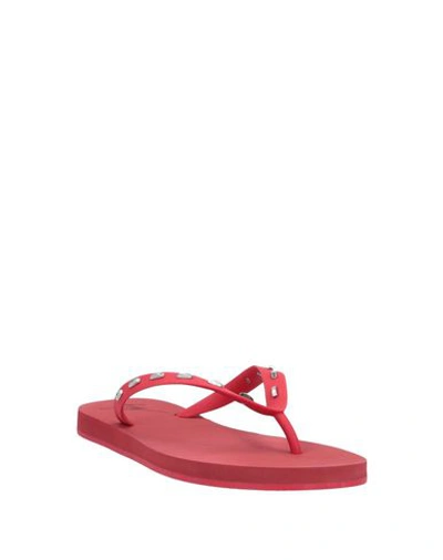 Shop Giuseppe Zanotti Toe Strap Sandals In Red