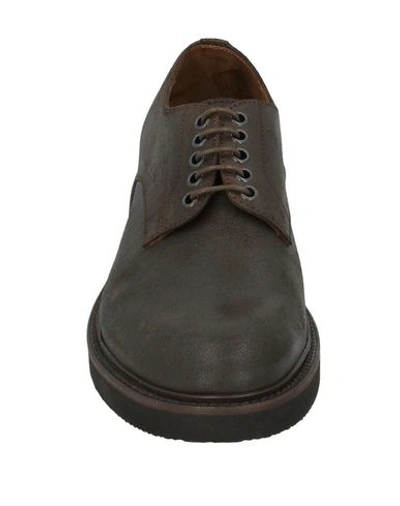 Shop Eleventy Man Lace-up Shoes Dark Brown Size 8 Soft Leather