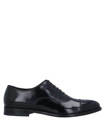 Doucal's Doucals Mens Black Leather Lace-up Shoes | ModeSens
