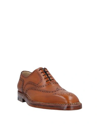 Shop A.testoni Laced Shoes In Tan