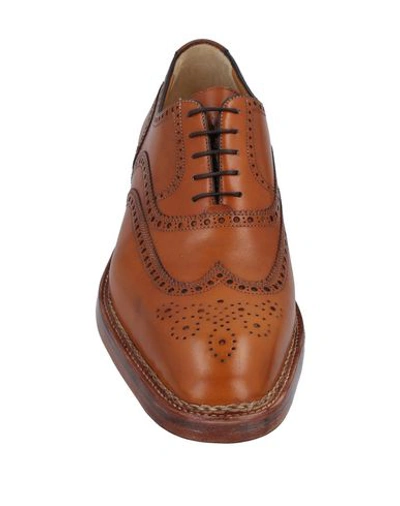 Shop A.testoni Laced Shoes In Tan