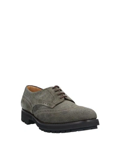 Shop Henderson Baracco Laced Shoes In Military Green