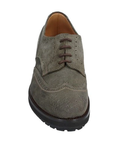 Shop Henderson Baracco Laced Shoes In Military Green