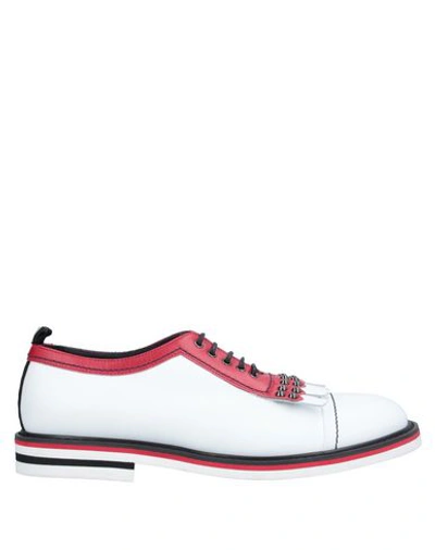 Shop Attimonelli's Laced Shoes In White
