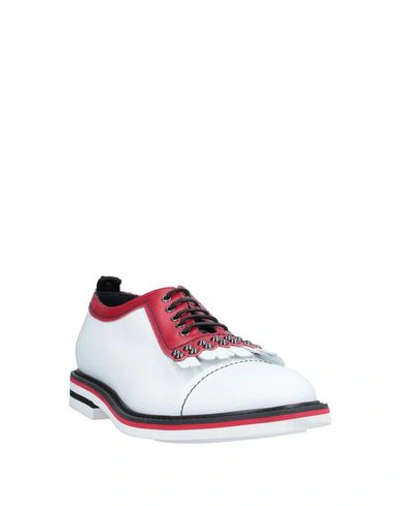 Shop Attimonelli's Laced Shoes In White