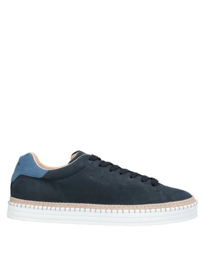 Shop Hogan Man Sneakers Midnight Blue Size 11.5 Leather