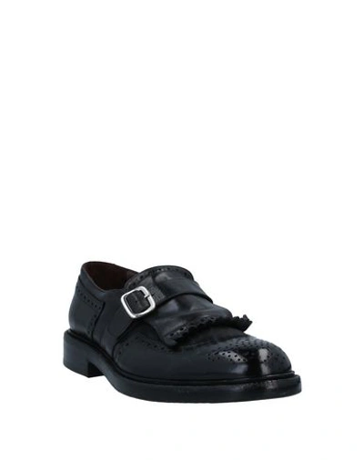 Green George Loafers In Black