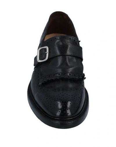 Green George Loafers In Black