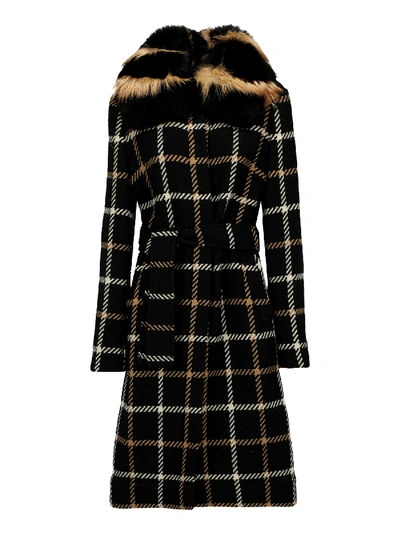 Pre-owned Dolce & Gabbana Single Breasted Coat In Black, Brown, White