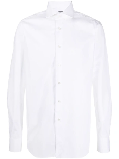 Shop Xacus Long Sleeve Regular Fit Shirt In White