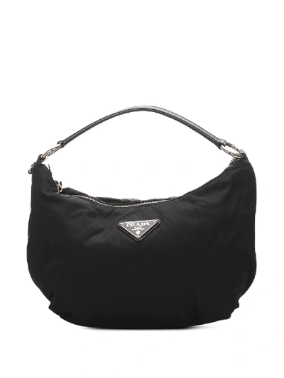 Pre-owned Prada Tessuto Shoulder Bag In Black