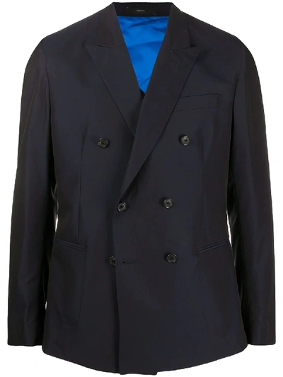 Shop Paul Smith Double-breasted Tailored Blazer In Blue