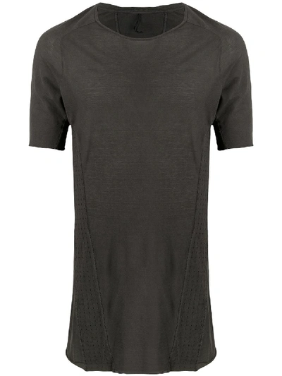 Masnada Raw-hem Long-line T-shirt In Grey