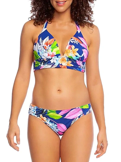 Shop La Blanca Swim Hyper Halter Bikini Top In Blueberry