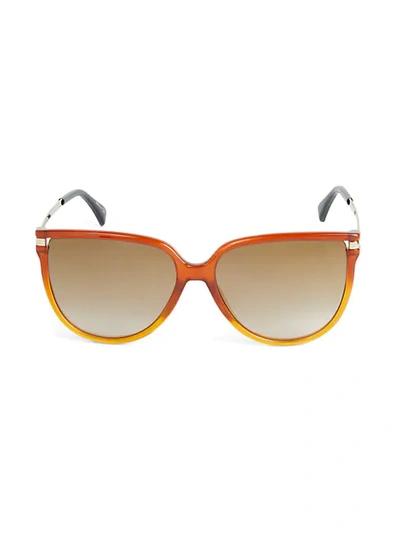 Shop Givenchy 58mm Pantos Sunglasses In Gold Orange