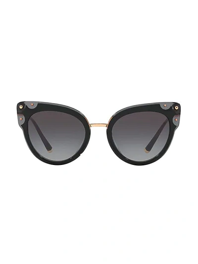 Shop Dolce & Gabbana Origin 51mm Cat Eye Sunglasses In Black