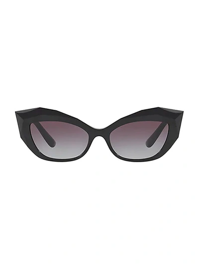 Shop Dolce & Gabbana Origin 54mm Cat Eye Sunglasses In Black