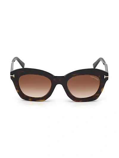 Shop Tom Ford Bardot 53mm Cat Eye Sunglasses In Havana
