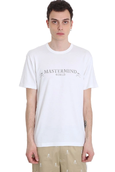 Shop Mastermind Japan T-shirt In White Cotton