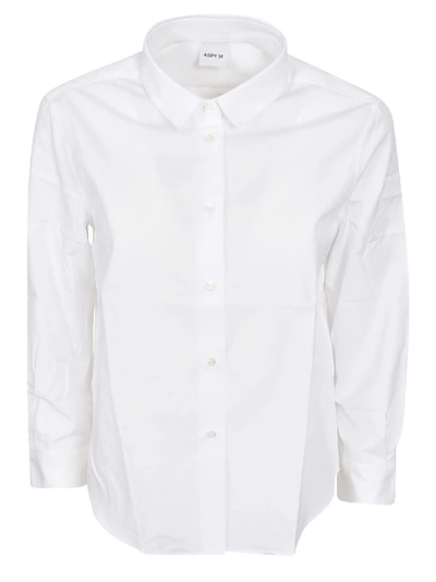 Shop Aspesi Classic Long-sleeved Shirt In White