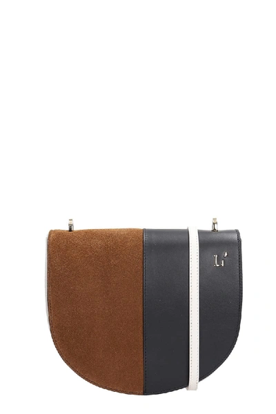 Shop L'autre Chose Shoulder Bag In Leather Color Suede And Leather