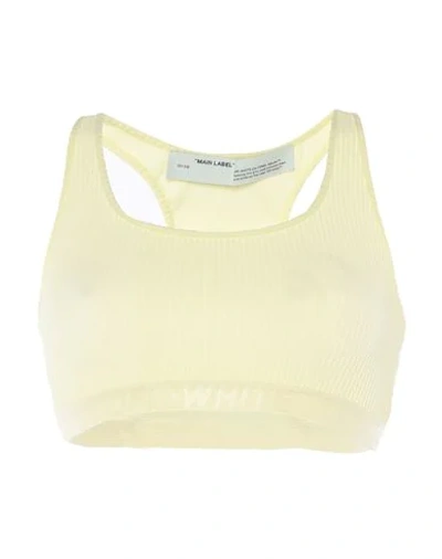 Shop Off-white Woman Top Yellow Size 2 Polyamide, Elastane