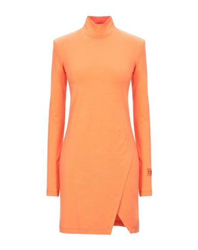 Shop Heron Preston Short Dresses In Orange