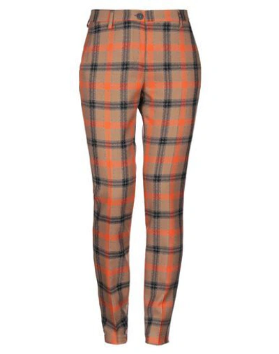 Shop Brian Dales Woman Pants Orange Size 6 Wool, Acrylic