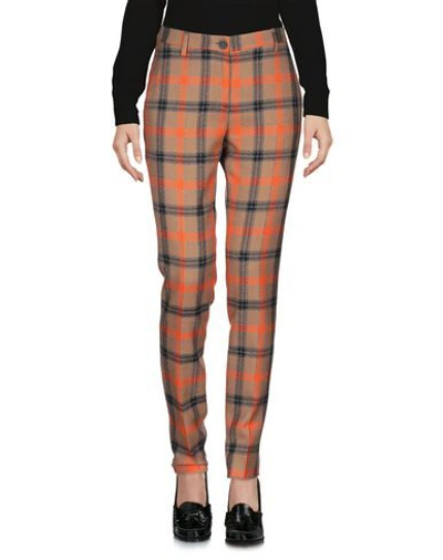 Shop Brian Dales Woman Pants Orange Size 6 Wool, Acrylic