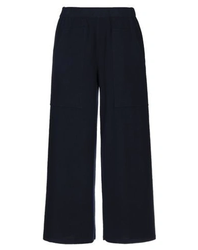 Shop Anneclaire Casual Pants In Dark Blue