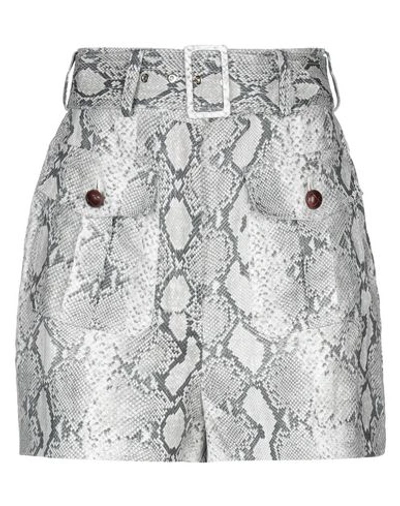 Shop Zimmermann Woman Shorts & Bermuda Shorts Grey Size 0 Linen
