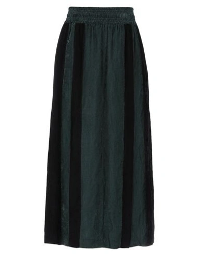 Shop Golden Goose Woman Midi Skirt Dark Green Size S Viscose