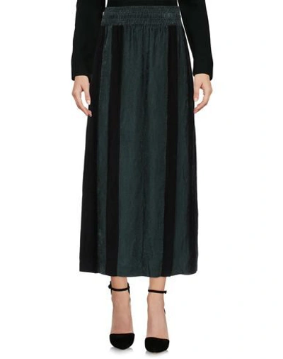 Shop Golden Goose Woman Midi Skirt Dark Green Size S Viscose