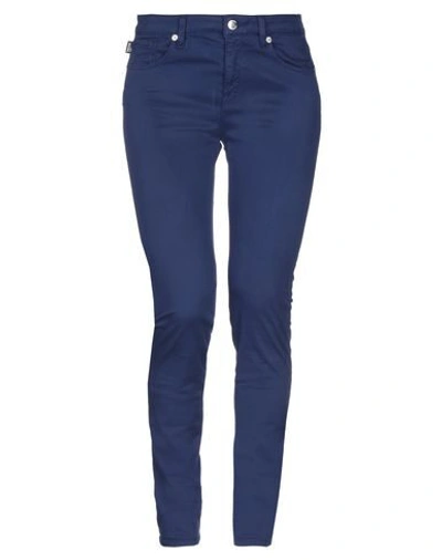 Shop Love Moschino Pants In Dark Blue