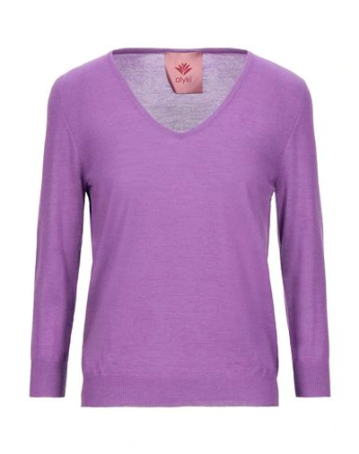 Shop Alyki Cashmere Blend In Mauve