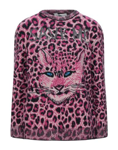 Shop Alberta Ferretti Woman Sweater Fuchsia Size 2 Virgin Wool In Pink