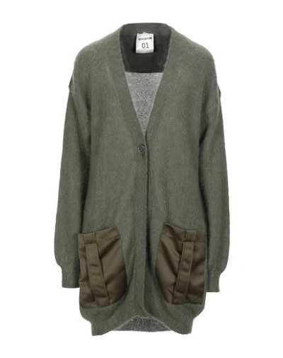 Shop Semicouture Cardigans In Military Green