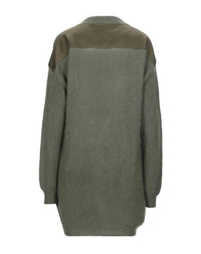 Shop Semicouture Cardigans In Military Green