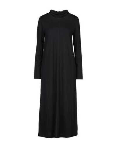 Shop Aspesi Woman Midi Dress Black Size L Wool