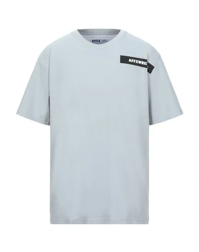 Shop Affix T-shirts In Light Grey
