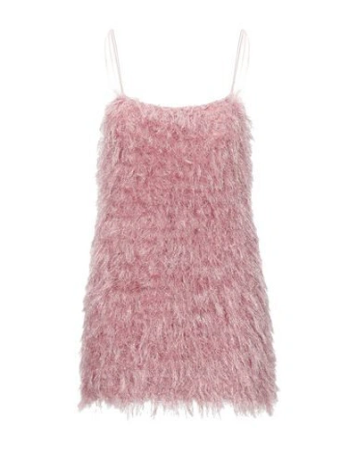 Shop Laneus Woman Mini Dress Pink Size 6 Wool, Mohair Wool, Polyamide