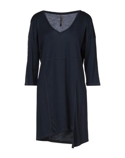 Shop Manila Grace Woman Mini Dress Midnight Blue Size 2 Lyocell, Cotton