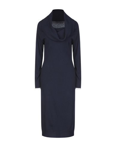 dark blue midi dress