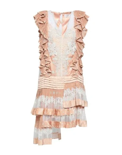 Shop Zimmermann Short Dresses In Pale Pink