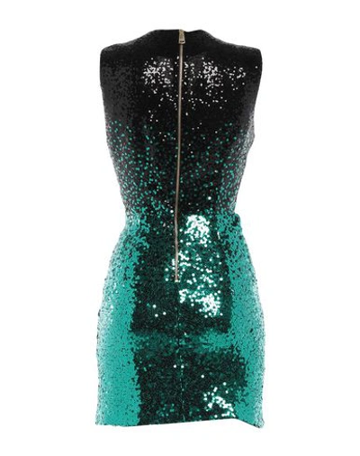 Shop Marco Bologna Short Dresses In Emerald Green