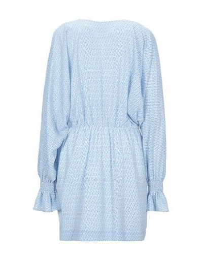 Shop Baum Und Pferdgarten Woman Mini Dress Azure Size 12 Recycled Polyester In Blue