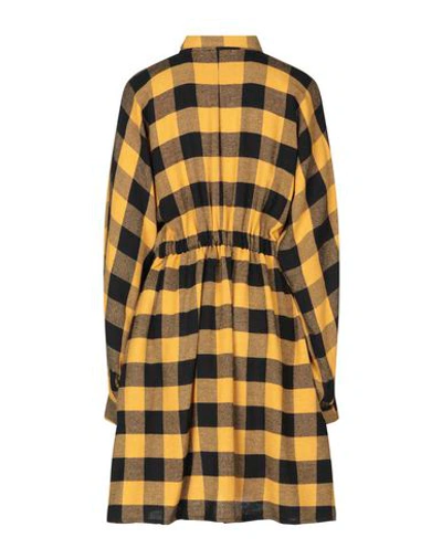 Woolrich Short Dresses In Ocher