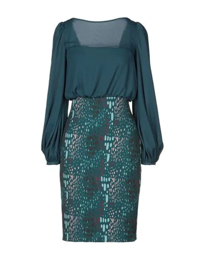 Shop Alessandro Dell'acqua Woman Short Dress Deep Jade Size 6 Polyester, Elastane In Green