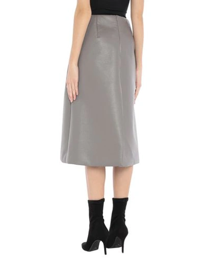 Shop Balenciaga Midi Skirts In Grey
