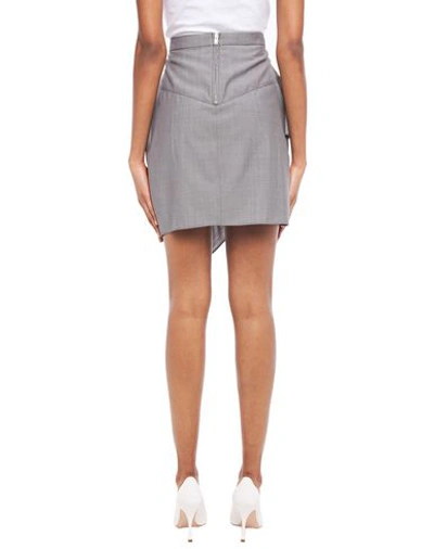 Shop Isabel Marant Étoile Marant Étoile Woman Mini Skirt Grey Size 10 Virgin Wool